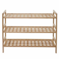 Schuhregal Bücherregal Badregal Standregal ~ Bambus 3 Böden