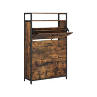 Schuhregal mit sechs Fächern aus Kunststoff, einfache Montage und pflegeleicht.