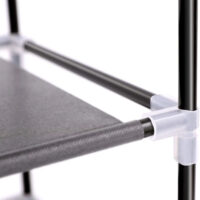 Schuhregal mit Abdeckung in 88x28x160 cm, schützt Schuhe vor Staub und Schmutz.