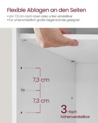 Schuhbank mit neun Fächern in Weiss für Flur oder Diele.