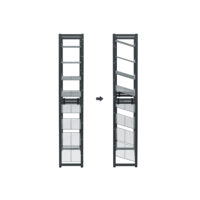 Schuhregal stapelbar 8 Ebenen Stahlgeflecht Grau