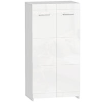 Schuhschrank mit verstellbaren Regalböden für Flur weiss