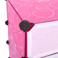 Schuhschrank Schuhablage Steckregal Aufbewahrung 8 Fächer 73x92x36cm rosa