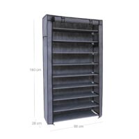 Schuhschrank mit Abdeckung zum Schutz vor Staub und Schmutz.