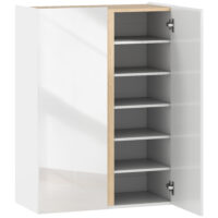 Schuhschrank mit Soft-Close für Flur bis 18 Paar Holz weiss