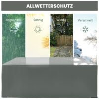 Gartenmöbel Schutzhülle wasserdicht winterfest 275x205x90cm grau