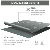 Gartenmöbel Schutzhülle wasserdicht winterfest 275x205x90cm grau
