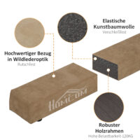Schwebebalken faltbar rutschfest mit Wildlederbezug aus Holz