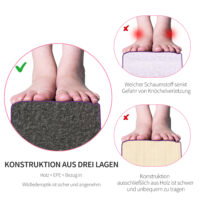 Schwebebalken faltbar rutschfest mit Wildleder aus Holz violett