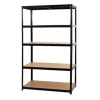 Schwerlastregal Stahl 875kg 5 Böden 200x120x60cm schwarz