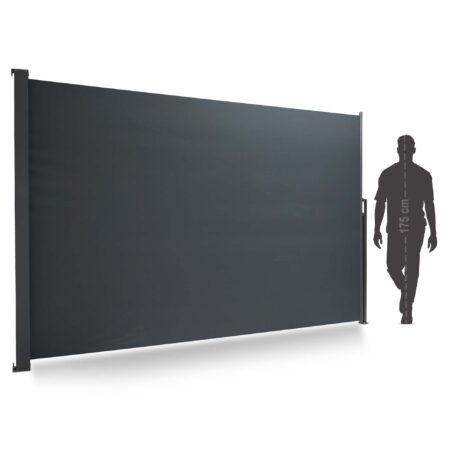 Extra breite Seitenmarkise 200x300 cm für optimalen Schutz vor Wind und neugierigen Blicken.