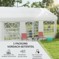 Weißes Seitenteil als Ersatzwand für 6x2m Pavillon.
