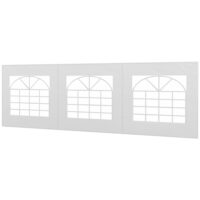 Weißes Seitenteil als Ersatzwand für 6x2m Pavillon.