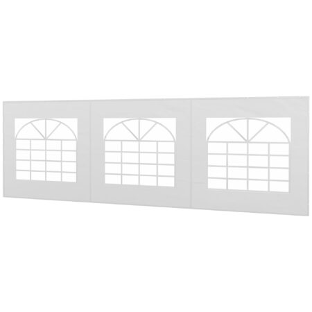 Weißes Seitenteil als Ersatzwand für 6x2m Pavillon.