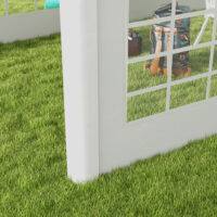 Weißes Seitenteil als Ersatzwand für 6x2m Pavillon.