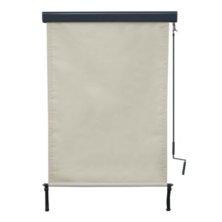Senkrechtmarkise creme beige 250x100 cm Außenrollo UV-Schutz