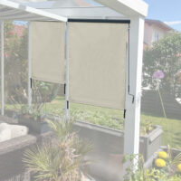Senkrechtmarkise creme beige 250x100 cm Außenrollo UV-Schutz