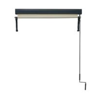 Senkrechtmarkise creme beige 250x100 cm Außenrollo UV-Schutz