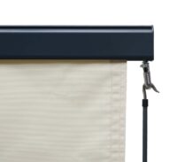 Senkrechtmarkise creme beige 250x100 cm Außenrollo UV-Schutz