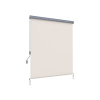 Senkrechtmarkise Sonnenschutz Terrasse, 2,5x1,8m, Polyester Beige