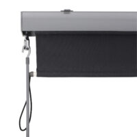 Senkrechtmarkise Windschutz für Terrasse und Balkon, 2,5x1,6m, Textil Grau