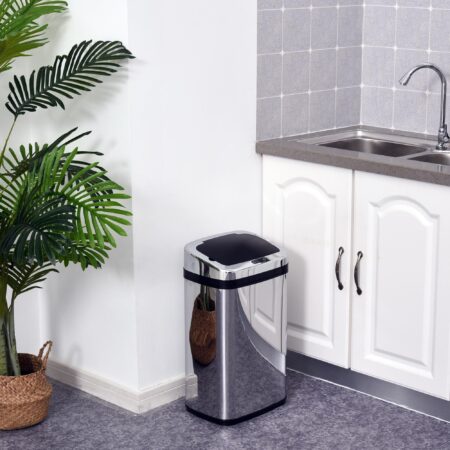 Sensor Mülleimer automatisch für Küche und Büro 30L Edelstahl
