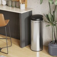Sensor Mülleimer berührungslos für Küche Büro 50L Edelstahl