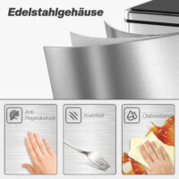 Sensor Mülleimer automatisch mit Soft-Close 40L Edelstahl