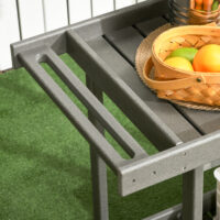 Servierwagen Barbecue Trolley mit Handtuchhalter Grau