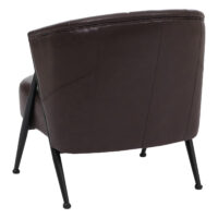 Sessel Lounge Chair Vintage Retro Industrial Metall Kunstleder dunkelbraun