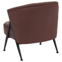 Sessel Lounge Chair Vintage Retro Industrial Metall Kunstleder rostrot