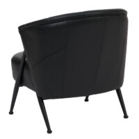 Sessel Lounge Chair Vintage Retro Industrial Metall Kunstleder schwarz