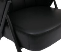 Sessel Lounge Chair Vintage Retro Industrial Metall Kunstleder schwarz