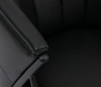 Sessel Lounge Chair Vintage Retro Industrial Metall Kunstleder schwarz