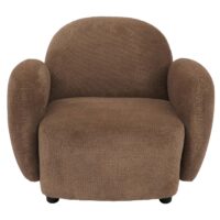 Sessel Lounge-Relax-Cocktailsessel Chenille Öko-Tex braun