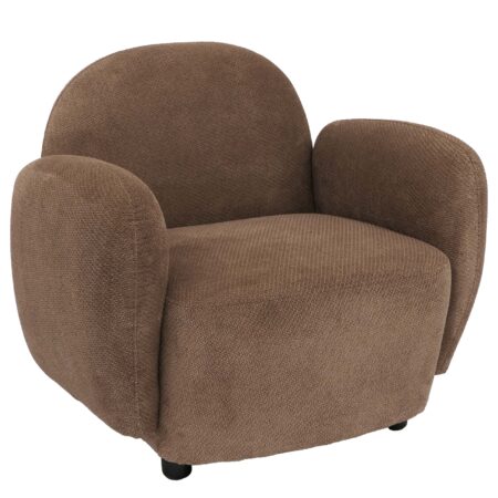 Sessel Lounge-Relax-Cocktailsessel Chenille Öko-Tex braun