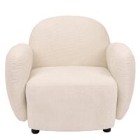 Sessel Lounge-Relax-Cocktailsessel Chenille Öko-Tex creme