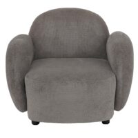 Sessel Lounge-Relax-Cocktailsessel Chenille Öko-Tex hellgrau