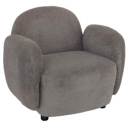 Sessel Lounge-Relax-Cocktailsessel Chenille Öko-Tex hellgrau
