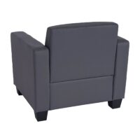 Sessel Loungesessel Kunstleder dunkelgrau