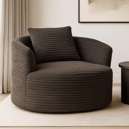 Sessel Loungesessel Relaxsessel Cocktailsessel Cord braun