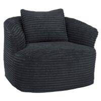Sessel Loungesessel Relaxsessel Cocktailsessel Cord dunkelgrau