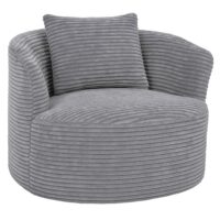 Sessel Loungesessel Relaxsessel Cocktailsessel Cord hellgrau