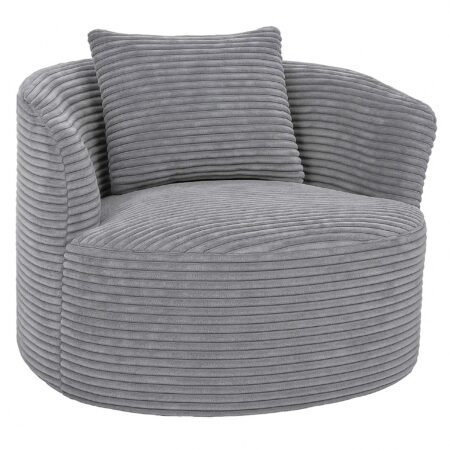Sessel Loungesessel Relaxsessel Cocktailsessel Cord hellgrau