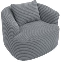 Sessel Loungesessel Relaxsessel Cocktailsessel Cord hellgrau