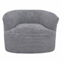 Sessel Loungesessel Relaxsessel Cocktailsessel Cord hellgrau