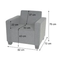 Sessel Loungesessel Stoff anthrazit-grau