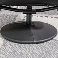 Sessel Set mit Fusshocker höhenverstellbar neigbar schwarz