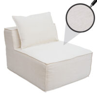 Sessel Sofa-Zubehör Loungesessel Mittelteil Stoff 63x75x97cm creme