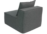 Sessel Sofa-Zubehör Loungesessel Mittelteil Stoff 63x75x97cm dunkelgrau